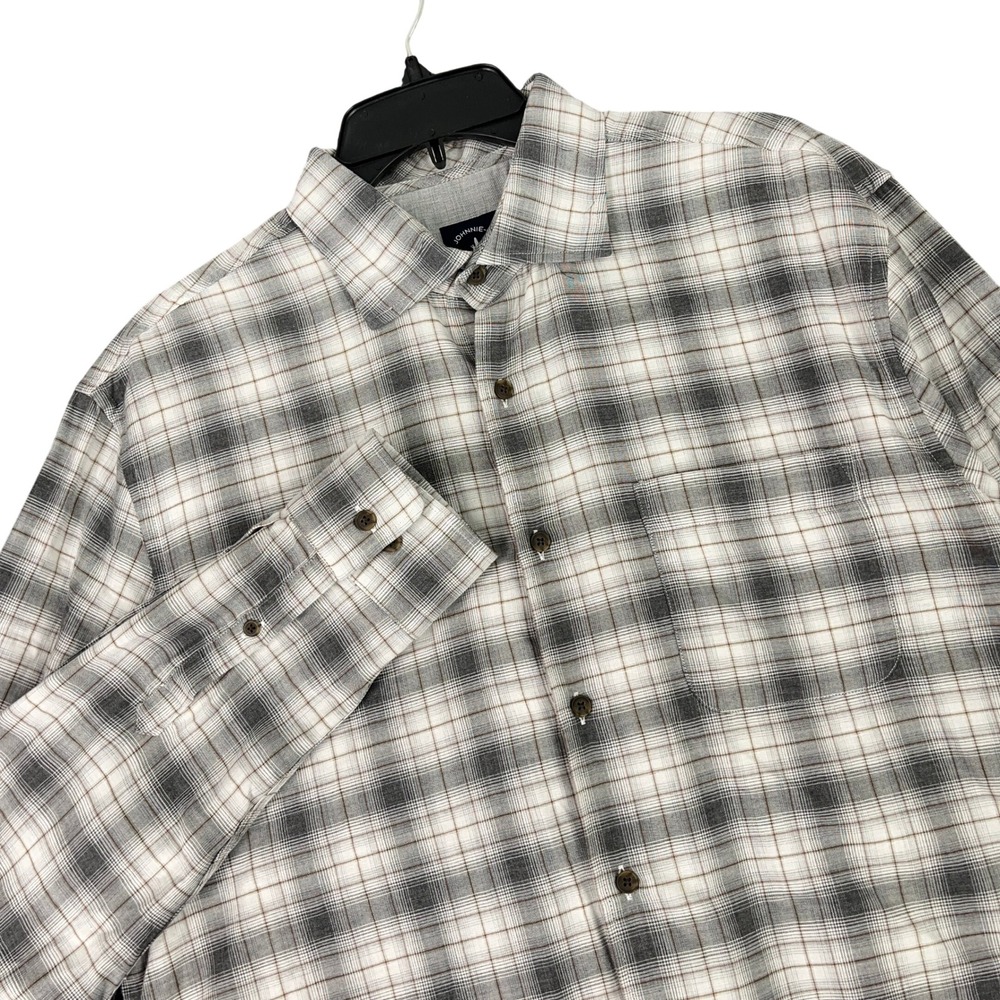 Johnnie-O Top Shelf Plaid Button Down Shirt Mens L Long Sleeve Casual Office